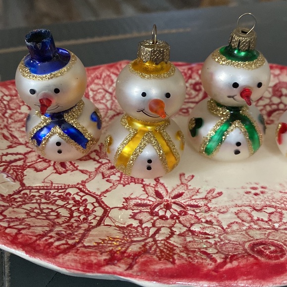 ⛄️Antique Vintage⛄️Mercury Glass Snowman Ornaments - Picture 3 of 9
